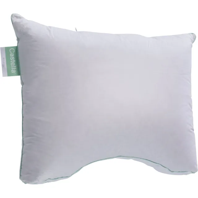 Castella Antares Hoofdkussen - Nekklachten Hoofdkussen - Eendendons & Synthetisch - Driekamer - Hoofdkussens - Geschikt voor rug, zij- en buikslapers - Ergonomisch Kussen - 60x70 cm Wit