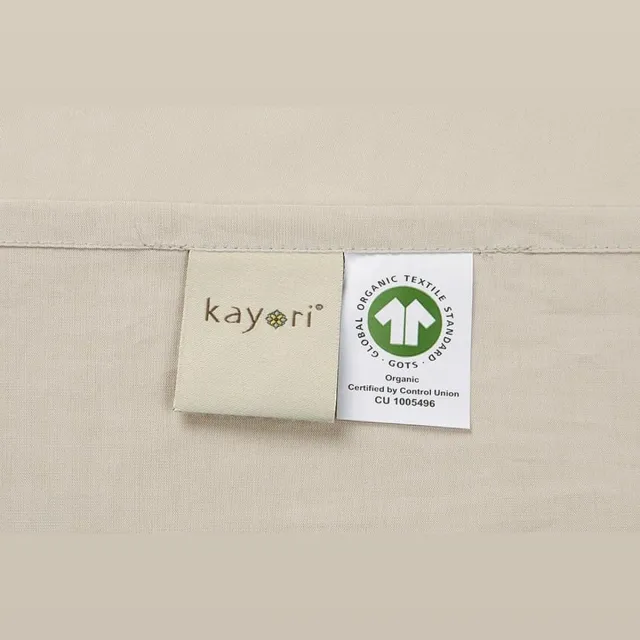 kayori Shizu - Kussensloop - 60x70-2 Stuks -Zand - Katoen-Perkal