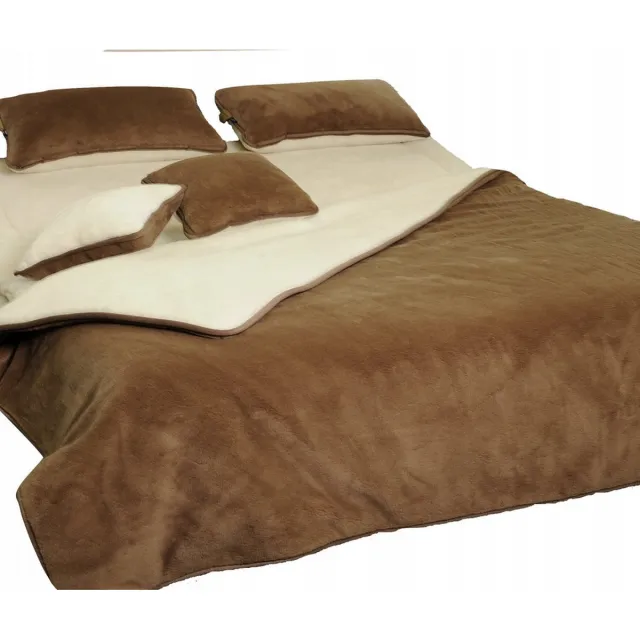 OnceDoce® Dekbed 100% Wol - Dubbelzijdig - Puur Australische Merino & Kameel Blend Cocoa Milk – Wit Bruin Premium Wollen Deken OnceDoce® 2 x 450 g/m² - Warm Ademend Zacht – Woolmark ® Keurmerk - Wasbaar – 140x200cm bruin wit