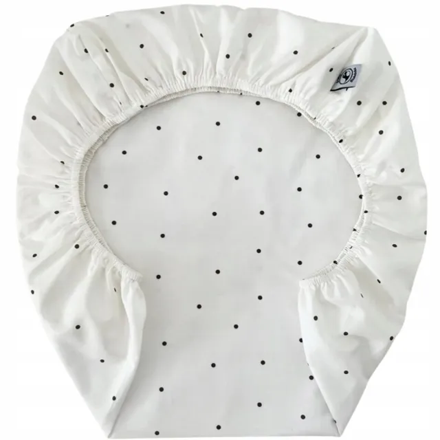 Sroka białoboka Hoeslaken Wieg/Co-Sleeper met Elastiek 90x40 cm - Zacht Katoen Beige