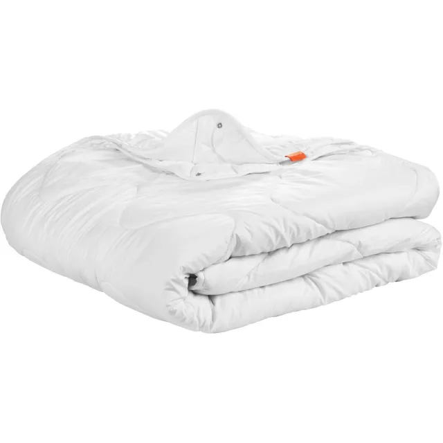 Sleepling Basic 100 4-seizoenen dekbed 200 x 200 cm | Made in EU | Ökotex 100 | Wasbaar op 60 graden | Warmteklasse garantie | 100% fijne microvezel | wit