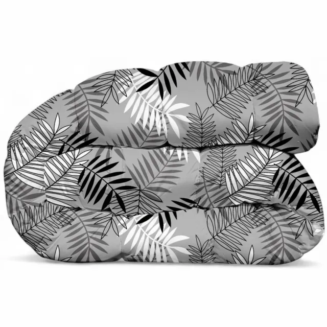 bedlin Dekbed bedrukt - Zonder hoes ( 2 in 1 ) - Tweezijdig - 240 x 220 cm - Varen25 Grey