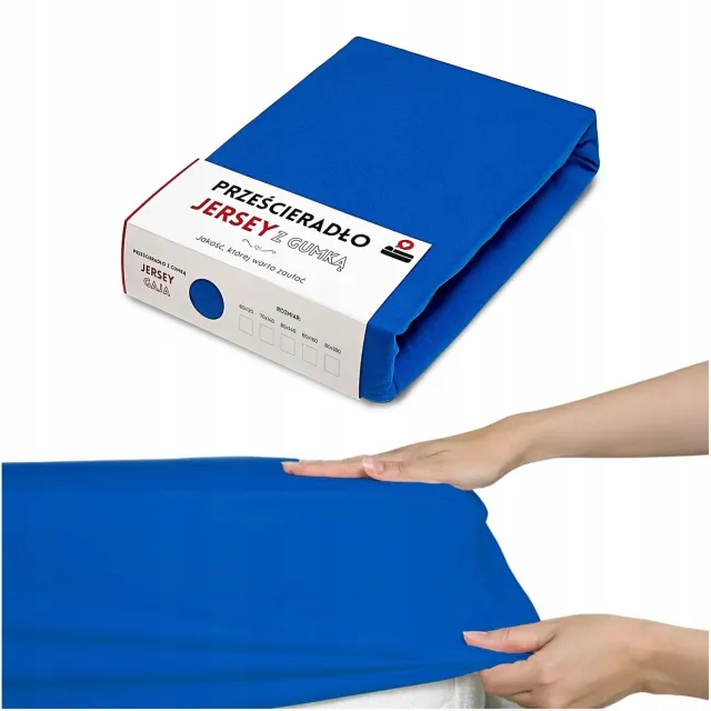 LOZKOHOLICY.PL Jersey Hoeslaken met Elastiek - Gaja Blauw