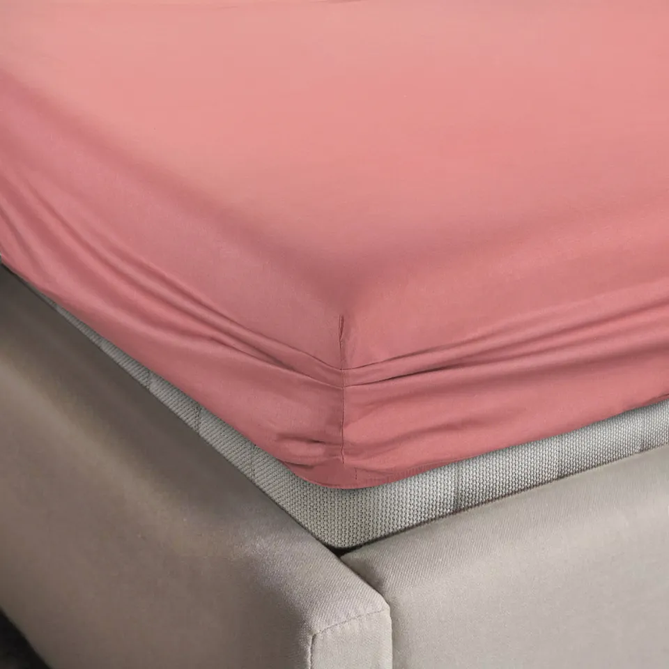 NOUS Living katoenen hoeslaken roze, foto 2