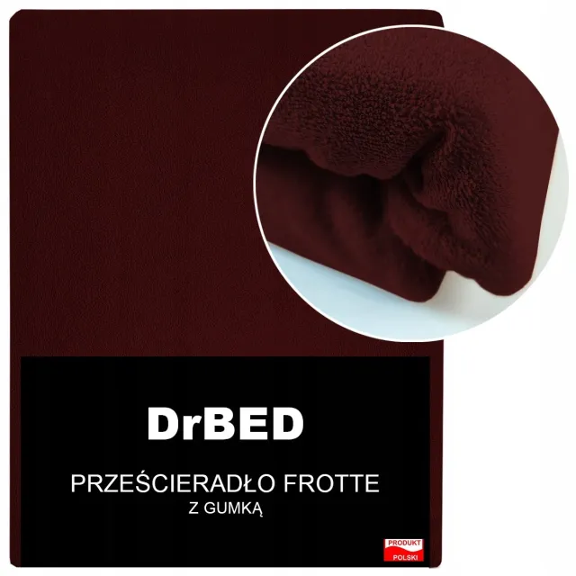 DrBED Hoeslaken Frotte - 90x200 cm - Bordo - Niet-bobbelig - Ademend