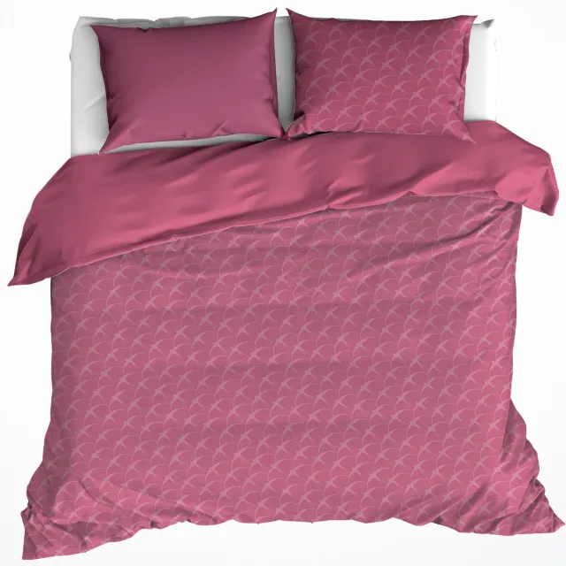 De Witte Lietaer Dekbedovertrek Birds Lilac - Hotelmaat - 260 x 240 cm - Flanel