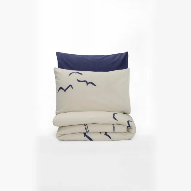L'essentiel Maison Larum - Dekbedovertrek - Ranforce - Donkerblauw Veelkleurig
