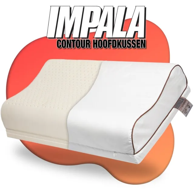 NachtrustOnline Impala Latex aanpasbaar Contour- 100% Natuurlijk - Ondersteunend, gevromd Orthopedisch kussen - Medium Stevig kussen 40x60 volledig in hoogte én hardheid instelbaar Wit