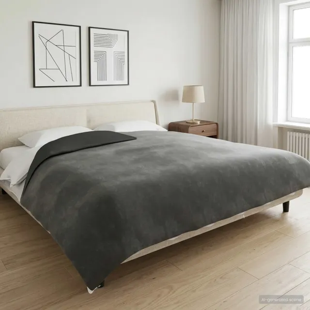 vidaXL Verzwaarde Dekens Antraciet 200 x 200 cm 9 kg Stof, foto 2