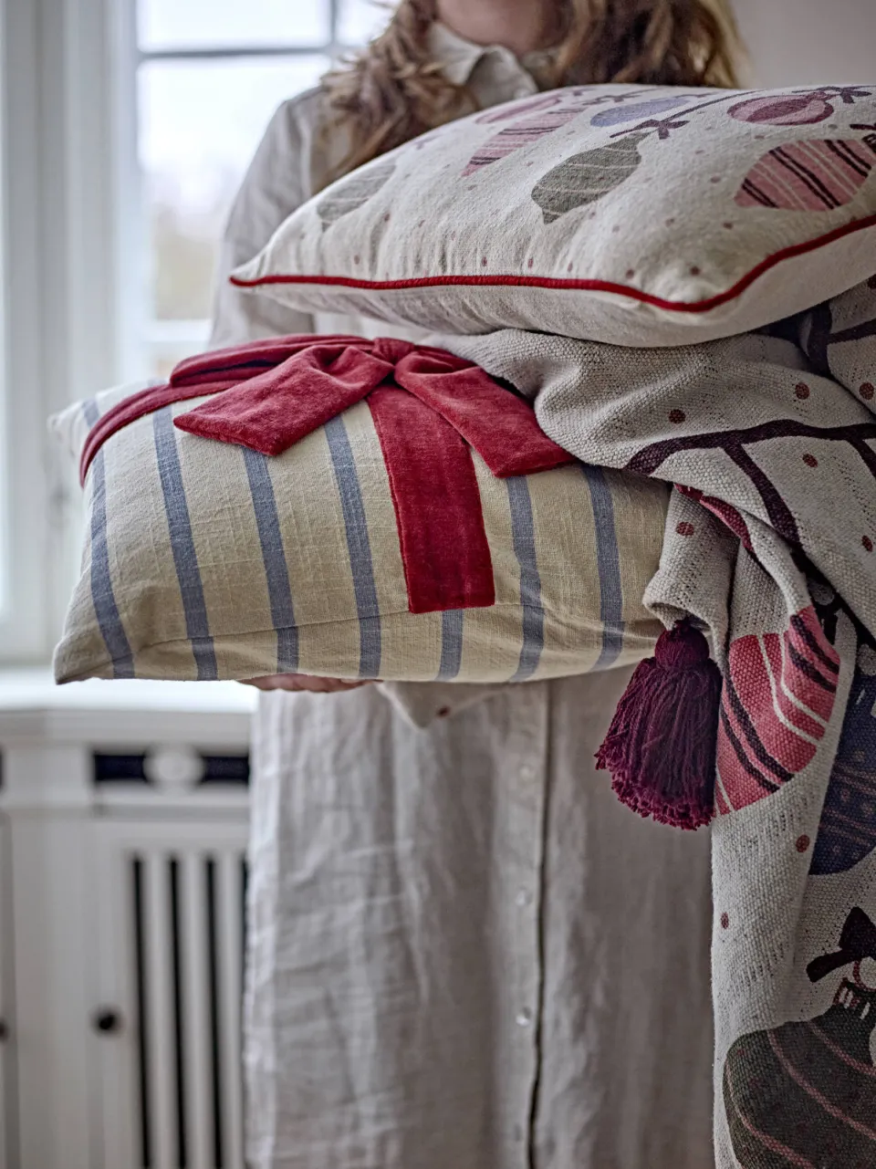 Bloomingville Ornamentia plaid beige, foto 3