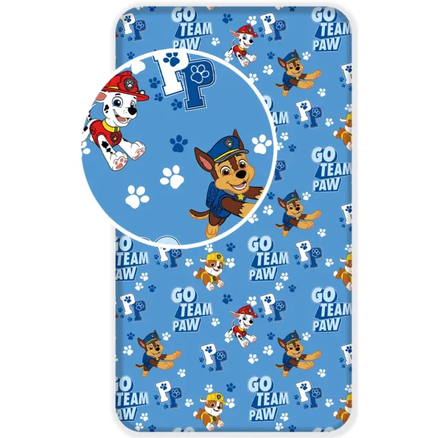 PAW Patrol Go Team Paw Hoeslaken - Eenpersoons - 90 x 200 cm - Blauw