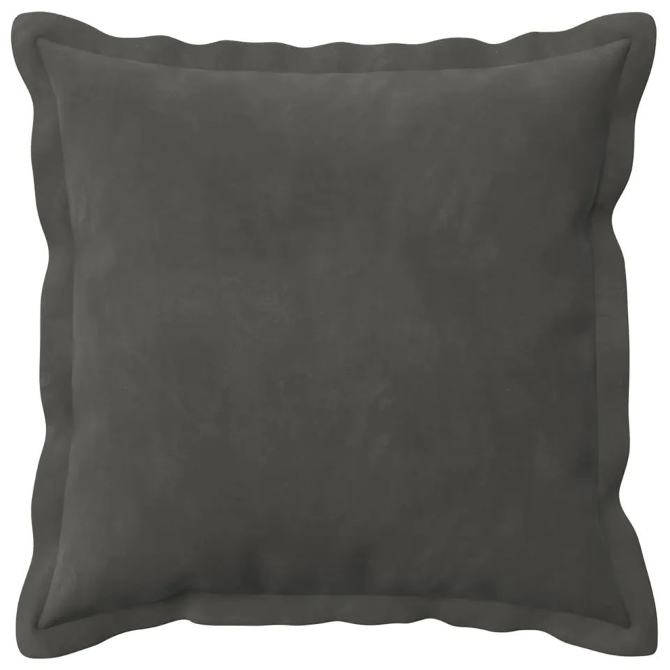vidaXL Kussensloop 12 st HOUTEN Donkergrijs 40 x 40 cm Fluweel