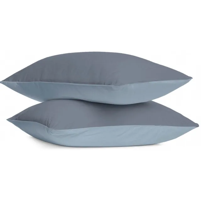 BYRKLUND Kussensloop - 2x 60x70 - Blauw - 100% Polyester