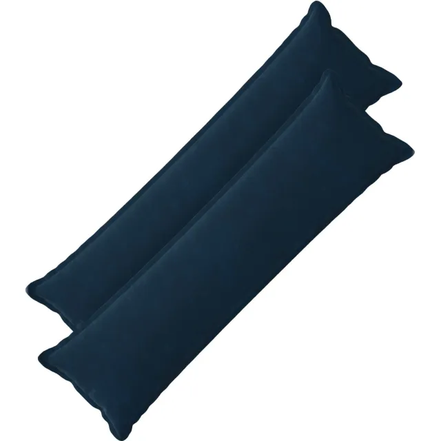 vidaXL Kussensloop 2 st HOUTEN Blauw 40 x 145 cm Microfiber Fleece