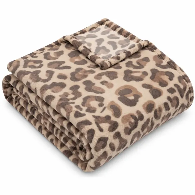 Sorprese Luxe Plaid - 150x200 cm - Fleece Deken - Luipaardprint - Super Zacht, Warm en Donzig - Plaid voor op de Bank, Bed of Woonkamer Decoratie