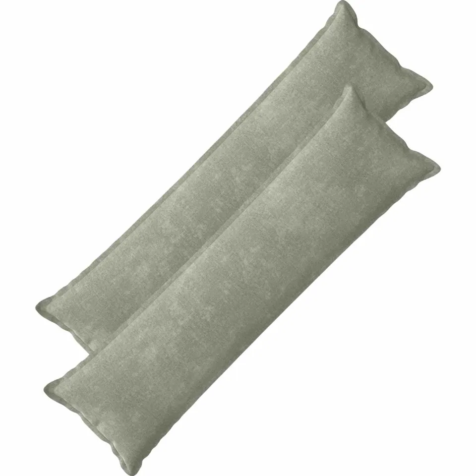 vidaXL Kussensloop 2 st HOUTEN Groen 40 x 145 cm Chenille Stof, foto 3