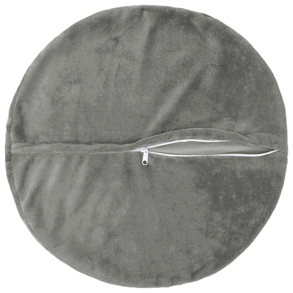 vidaXL Kussensloop 6 st HEERLEN Donkergrijs Dia. 60 cm Flanel, foto 4