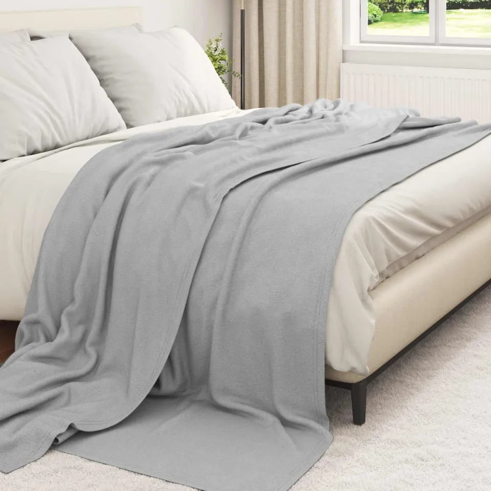 vidaXL plaid Grijs 270 x 240 cm 0,86 kg Fleece, foto 3