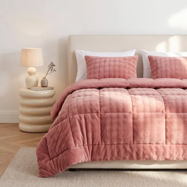 W wasbaar dekbed PomPom - Roze