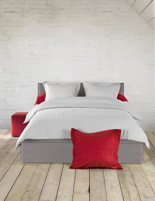 De Witte Lietaer Zygo – dekbedovertrek - tweepersoons dekbedovertrek 260x220 cm & twee kussenslopen 60x70 cm – silver silver (zilver)