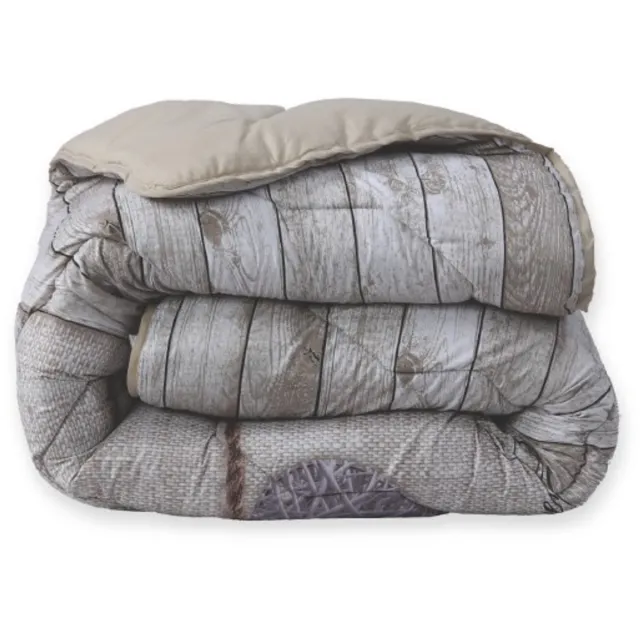 Beau Maison Dekbed Zonder Overtrek Live Laugh Love | Easy Dekbed Uni Onderzijde | 200 x 200x220 cm + 2 kussenslopen Beige