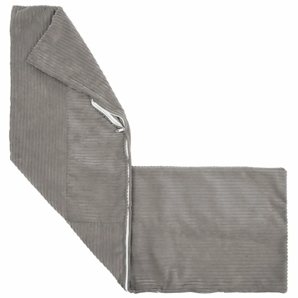 vidaXL Kussensloop ALMELO Lichtgrijs 40 x 145 cm corduroy, foto 4