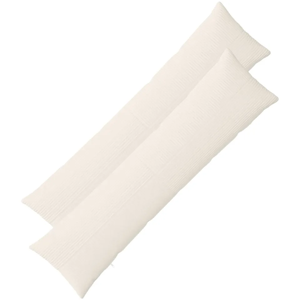 vidaXL Kussensloop 2 st ALMELO Crèmekleurig 40 x 145 cm corduroy, foto 3