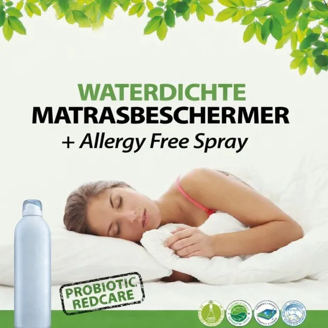 Probilife Probiotic bedcare pakket - Second Skin matrasbeschermer 180x200 + Probilife allergy Free Spray - allergenen spray wit
