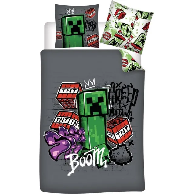 Minecraft Dekbedovertrek Boom! - Polyester Multi Colour