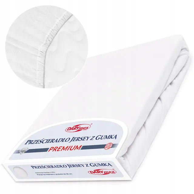 Darymex Jersey Hoeslaken met Elastiek 90x200cm - 170g/m² Katoen - Wit