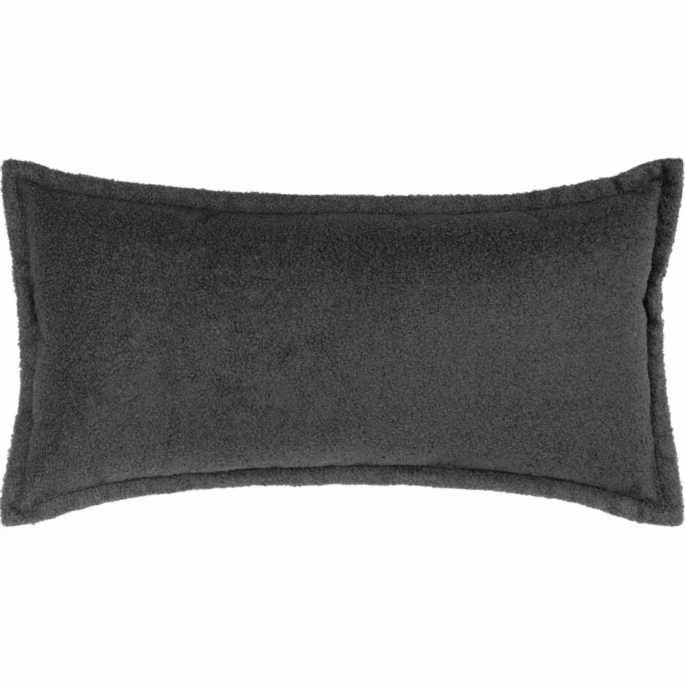 vidaXL Kussensloop 2 st HOUTEN Donkergrijs 40 x 70 cm Bouclé