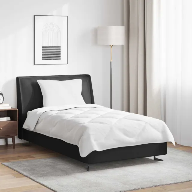 vidaXL Dekbedset met kussen 2 st Wit Microvezel