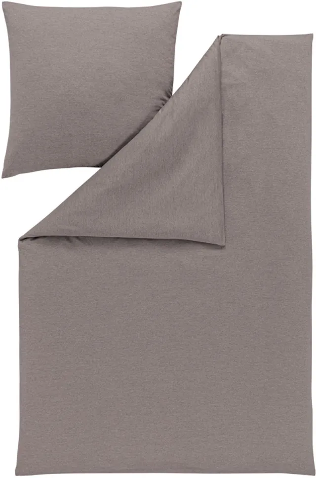 Estella Takoma 6873.295 - Dekbedovertrekset - Mako-interlockjersey - 160 x 200 cm - 3-delig Taupe