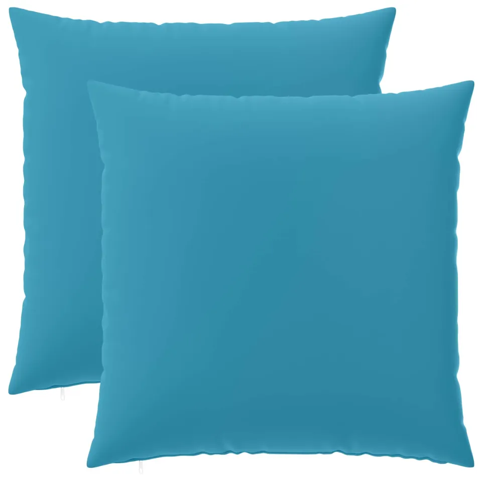 vidaXL Kussensloop 2 st HEERLEN Lichtblauw 65 x 65 cm Polyester