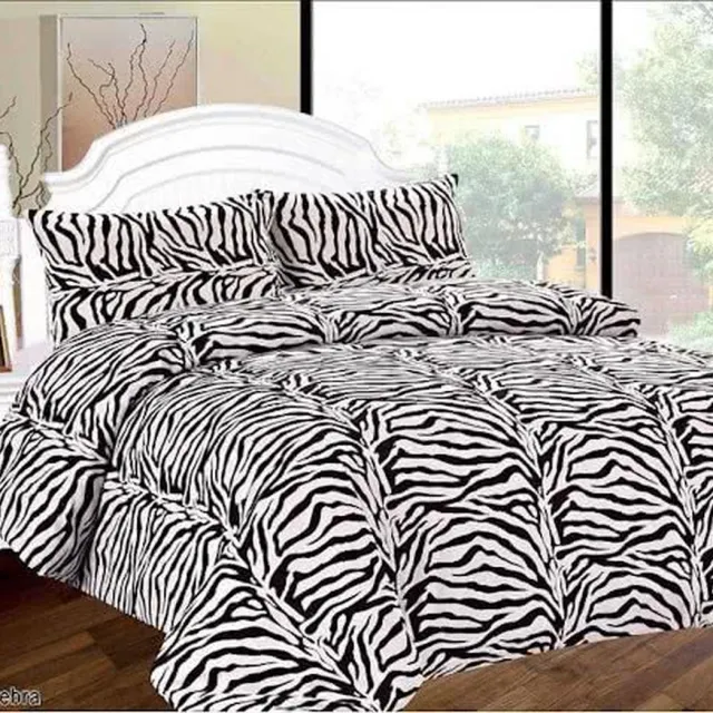 Husch Dekbedovertrek Zebra 1-persoons 140x200/220 cm + 1 kussensloop Wit