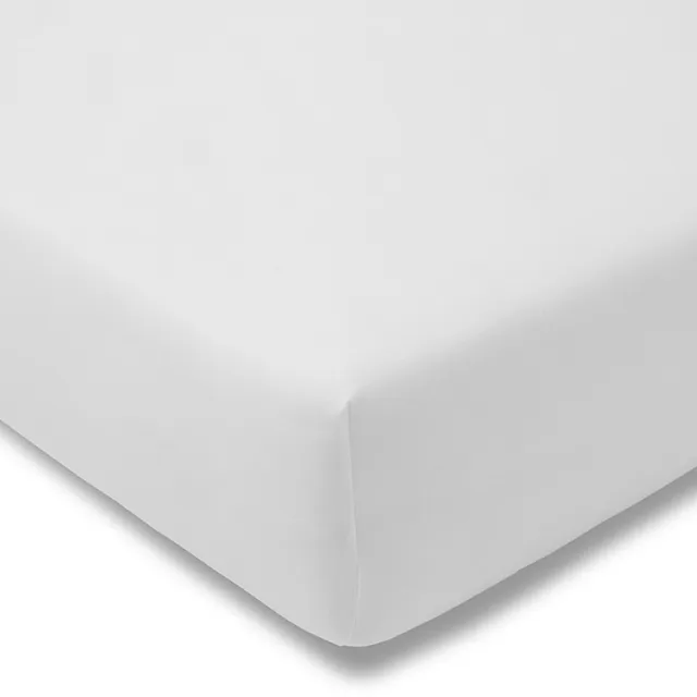 Estella 100 - Topperhoeslaken - 160 x 200 cm - Katoen-elastaan - Wit