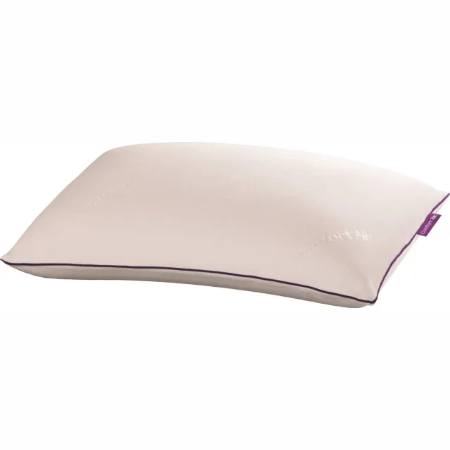 Comfort Air Memory Foam SoftShell pillow 50 x 70 cm - traagschuim hoofdkussen - aanbevolen voor rug- en zijligging - drukverlagende ondersteuning - vlokkenvulling met extra SoftShell comfortlaag wit met paars