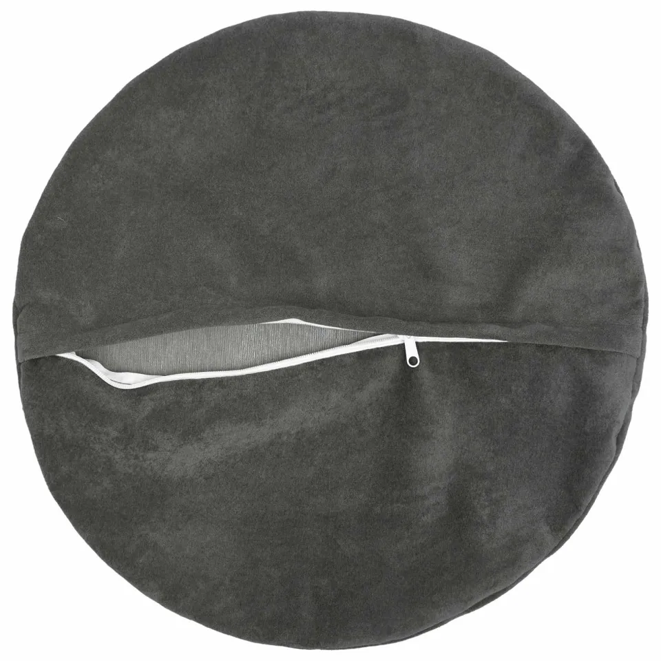 vidaXL Kussensloop 2 st HEERLEN Antraciet Dia. 60 cm Microfiber Fleece, foto 3