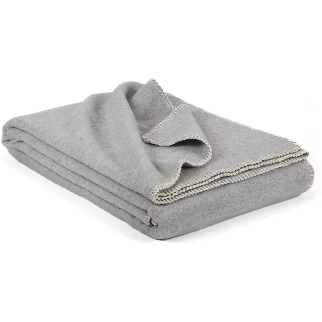 Most Zijdezachte kasjmier bed deken Luma Soft - 90% Merino wol, 10% Kasjmier wol - 140 x 200 cm - grijs