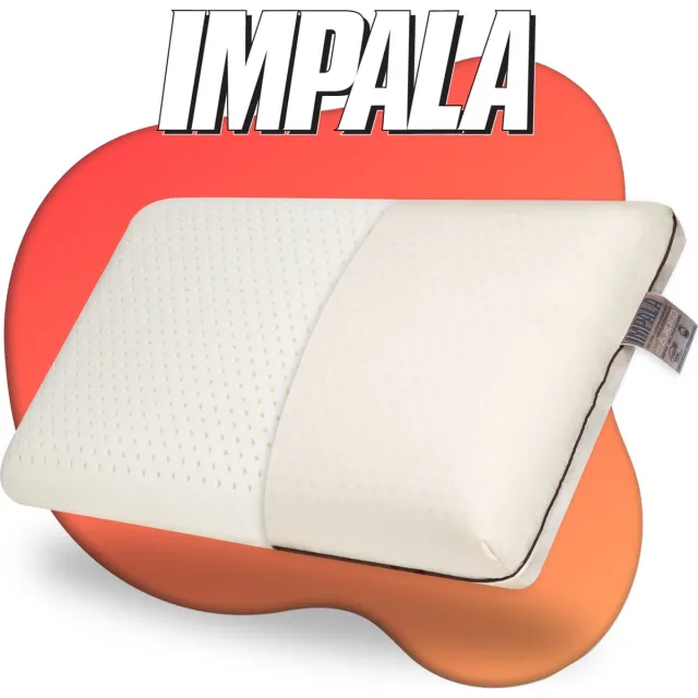 NachtrustOnline Impala Latex original - 100% Natuurlijk - Ondersteunend, Ademend Orthopedisch kussen - Medium kussen - Als beste getest - 40x70 Wit