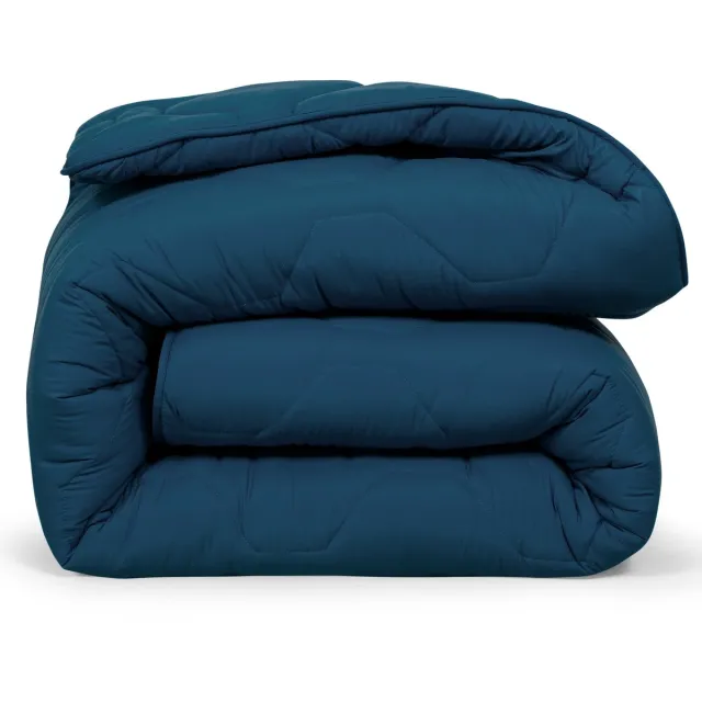 DoubleDry 2 in 1 Dekbed 140x220 - Eenpersoons wasbaar dekbed zonder overtrek - blauw xl