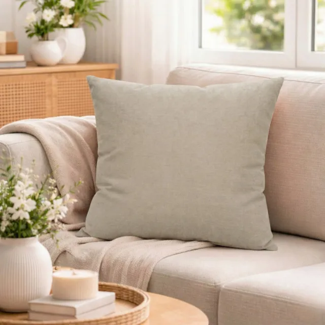 Textom Katoenen Kussensloop Taupe 40x40 cm met Verborgen Rits