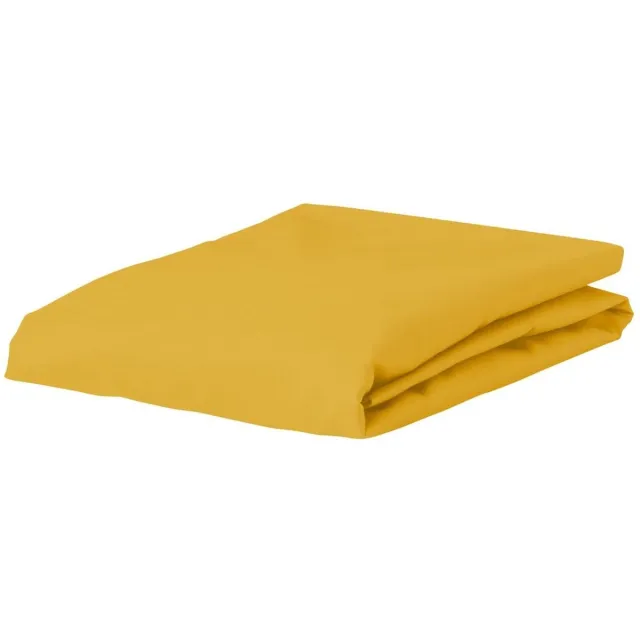 Essenza Premium Percale Hoeslaken Mosterdgeel - 180x220