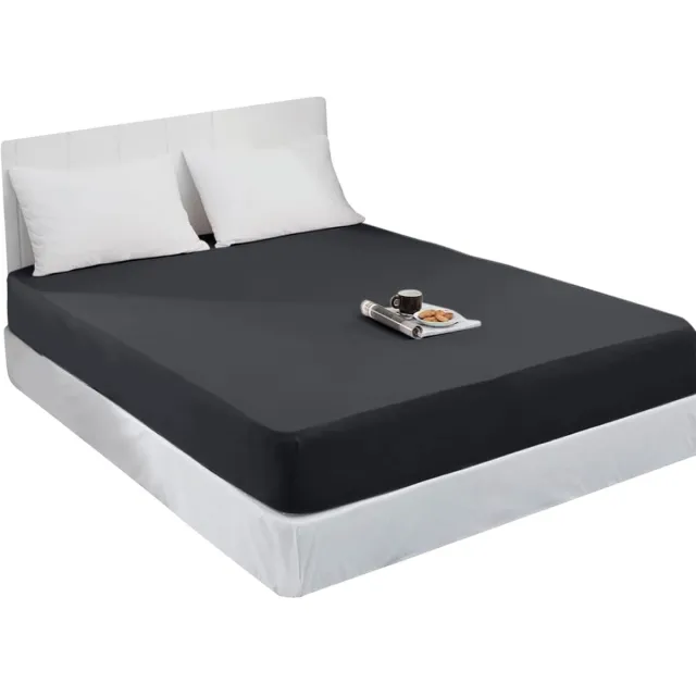 Unyqoos Premium Katoenen Jersey Hoeslaken Voor Waterbedden en Boxspringbedden in 28 Kleuren antraciet