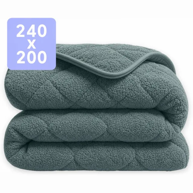 Happybed Dekbed zonder overtrek 240x200 - Teddy - Wasbaar dekbed - Dekbed zonder hoes - Hoesloos Dekbed - Sagebrush Green