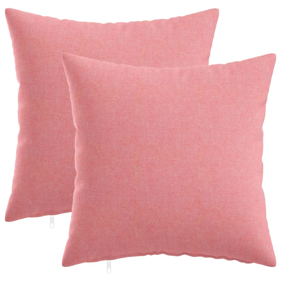 vidaXL Kussensloop 2 st HEERLEN Roze 35 x 35 cm Stof, foto 3