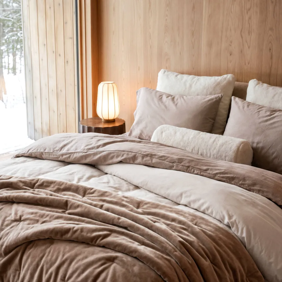 NOUS Living super soft kussensloop 60x70 cm taupe set van 2, foto 4