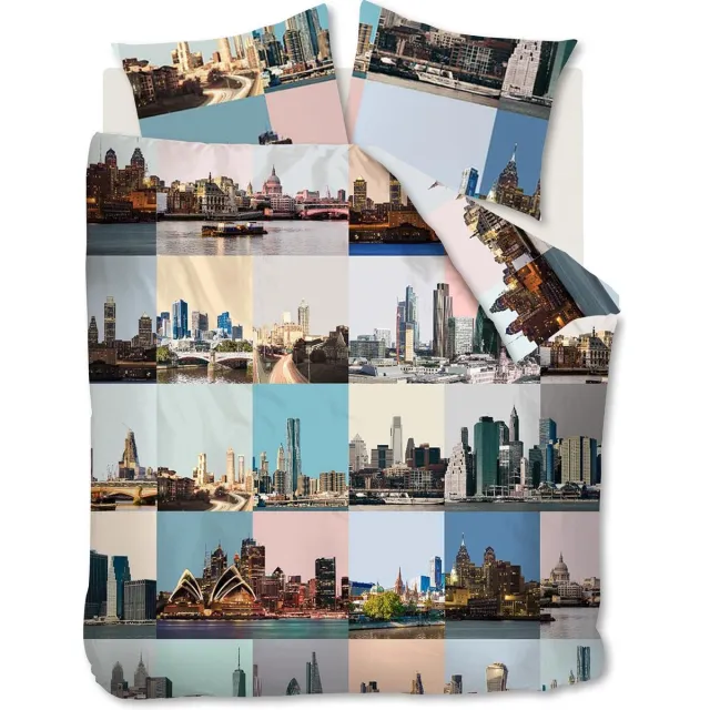 Ambiante City Fragments - Dekbedovertrek - Pastel