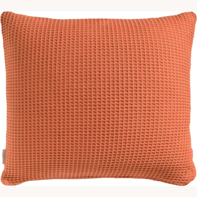 Heckettlane Kussensloop Wafel - Kussenhoes van 60x70 cm - 1 stuk - 100% Katoen - Oranje