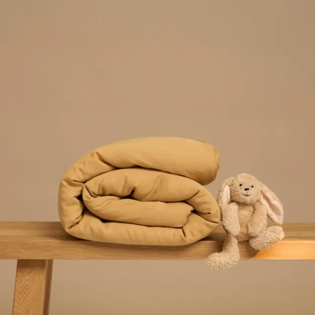 Coco & Cici Kids - TENCEL Twill Dekbedovertrek Okergeel - 120x150 (zonder kussensloop)
